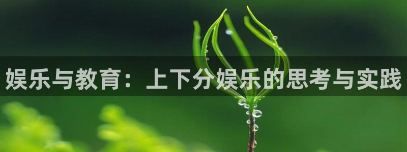 彩客网体育4：娱乐与教育：上下分娱乐的思考与实践